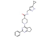N-[(5-cyclopropyl-1H-pyrazol-3-yl)methyl]-1-(2-phenyl-6,7-dihydro-5H-cyclopenta[d]pyrimidin-4-yl)-4-piperidinecarboxamide