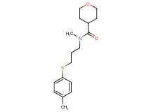 N-methyl-N-{3-[(4-methylphenyl)thio]propyl}tetrahydro-2H-pyran-4-carboxamide
