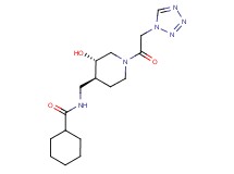 N-{[(3S*,4S*)-3-hydroxy-1-(1H-tetrazol-1-ylacetyl)piperidin-4-yl]methyl}cyclohexanecarboxamide