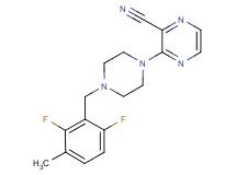 3-[4-(2,6-difluoro-3-methylbenzyl)piperazin-1-yl]pyrazine-2-carbonitrile
