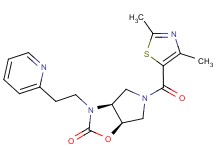 (3aS*,6aR*)-5-[(2,4-dimethyl-1,3-thiazol-5-yl)carbonyl]-3-(2-pyridin-2-ylethyl)hexahydro-2H-pyrrolo[3,4-d][1,3]oxazol-2-one