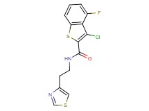 3-chloro-4-fluoro-N-[2-(1,3-thiazol-4-yl)ethyl]-1-benzothiophene-2-carboxamide
