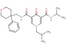 1-isobutyl-N-isopropyl-4-oxo-N'-[(4-phenyltetrahydro-2H-pyran-4-yl)methyl]-1,4-dihydro-3,5-pyridinedicarboxamide