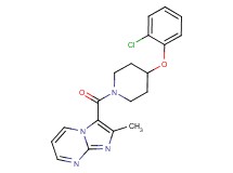 3-{[4-(2-chlorophenoxy)-1-piperidinyl]carbonyl}-2-methylimidazo[1,2-a]pyrimidine