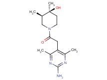 (3R*,4S*)-1-[(2-amino-4,6-dimethyl-5-pyrimidinyl)acetyl]-3,4-dimethyl-4-piperidinol