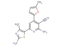 2-amino-6-(2-amino-4-methyl-1,3-thiazol-5-yl)-4-(5-methyl-2-furyl)nicotinonitrile