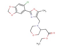 ethyl (4-{[2-(6-chloro-1,3-benzodioxol-5-yl)-5-methyl-1,3-oxazol-4-yl]methyl}-3-morpholinyl)acetate