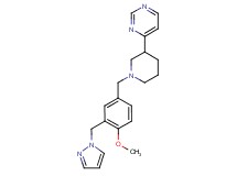 4-{1-[4-methoxy-3-(1H-pyrazol-1-ylmethyl)benzyl]piperidin-3-yl}pyrimidine