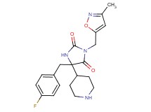 5-(4-fluorobenzyl)-3-[(3-methyl-5-isoxazolyl)methyl]-5-(4-piperidinyl)-2,4-imidazolidinedione hydrochloride