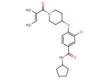 3-chloro-N-cyclopentyl-4-({1-[(2E)-2-methyl-2-butenoyl]-4-piperidinyl}oxy)benzamide