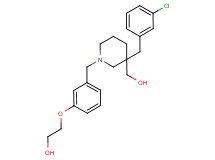 2-(3-{[3-(3-chlorobenzyl)-3-(hydroxymethyl)-1-piperidinyl]methyl}phenoxy)ethanol