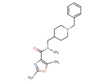 N-[(1-benzyl-4-piperidinyl)methyl]-N,2,5-trimethyl-1,3-oxazole-4-carboxamide