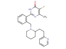 5-fluoro-6-methyl-2-(2-{[2-(2-pyridin-2-ylethyl)piperidin-1-yl]methyl}phenyl)pyrimidin-4(3H)-one