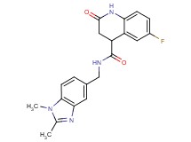 N-[(1,2-dimethyl-1H-benzimidazol-5-yl)methyl]-6-fluoro-2-oxo-1,2,3,4-tetrahydro-4-quinolinecarboxamide