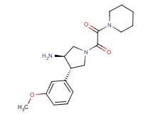 (3R*,4S*)-4-(3-methoxyphenyl)-1-[oxo(piperidin-1-yl)acetyl]pyrrolidin-3-amine