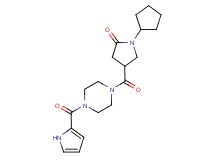 1-cyclopentyl-4-{[4-(1H-pyrrol-2-ylcarbonyl)-1-piperazinyl]carbonyl}-2-pyrrolidinone