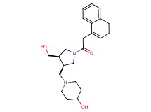 1-{[(3R*,4R*)-4-(hydroxymethyl)-1-(1-naphthylacetyl)pyrrolidin-3-yl]methyl}piperidin-4-ol