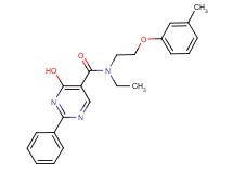 N-ethyl-4-hydroxy-N-[2-(3-methylphenoxy)ethyl]-2-phenylpyrimidine-5-carboxamide