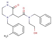 N-benzyl-N-(2-hydroxyethyl)-2-[1-(2-methylbenzyl)-3-oxo-2-piperazinyl]acetamide