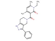 1-ethyl-4,6-dimethyl-3-[(3-phenyl-1,4,6,7-tetrahydro-5H-pyrazolo[4,3-c]pyridin-5-yl)carbonyl]pyridin-2(1H)-one