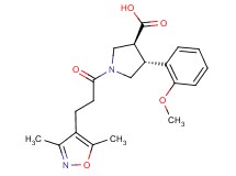 (3S*,4R*)-1-[3-(3,5-dimethylisoxazol-4-yl)propanoyl]-4-(2-methoxyphenyl)pyrrolidine-3-carboxylic acid