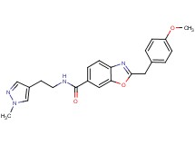 2-(4-methoxybenzyl)-N-[2-(1-methyl-1H-pyrazol-4-yl)ethyl]-1,3-benzoxazole-6-carboxamide
