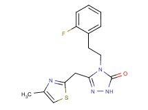 4-[2-(2-fluorophenyl)ethyl]-5-[(4-methyl-1,3-thiazol-2-yl)methyl]-2,4-dihydro-3H-1,2,4-triazol-3-one