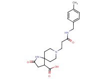 8-{3-[(4-methylbenzyl)amino]-3-oxopropyl}-2-oxo-1,8-diazaspiro[4.5]decane-4-carboxylic acid