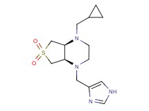 (4aR*,7aS*)-1-(cyclopropylmethyl)-4-(1H-imidazol-4-ylmethyl)octahydrothieno[3,4-b]pyrazine 6,6-dioxide
