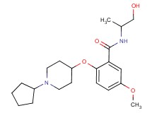 2-[(1-cyclopentylpiperidin-4-yl)oxy]-N-(2-hydroxy-1-methylethyl)-5-methoxybenzamide