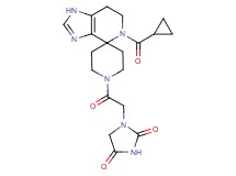 1-{2-[5-(cyclopropylcarbonyl)-1,5,6,7-tetrahydro-1'H-spiro[imidazo[4,5-c]pyridine-4,4'-piperidin]-1'-yl]-2-oxoethyl}imidazolidine-2,4-dione
