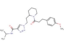 N-isopropyl-1-(2-{1-[3-(4-methoxyphenyl)propanoyl]-2-piperidinyl}ethyl)-1H-1,2,3-triazole-4-carboxamide