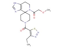 1'-[(4-ethyl-1,2,3-thiadiazol-5-yl)carbonyl]-5-(methoxyacetyl)-1,5,6,7-tetrahydrospiro[imidazo[4,5-c]pyridine-4,4'-piperidine]