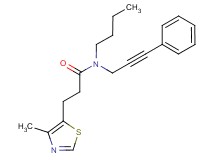 N-butyl-3-(4-methyl-1,3-thiazol-5-yl)-N-(3-phenylprop-2-yn-1-yl)propanamide
