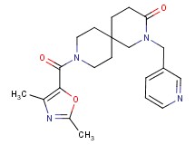 9-[(2,4-dimethyl-1,3-oxazol-5-yl)carbonyl]-2-(pyridin-3-ylmethyl)-2,9-diazaspiro[5.5]undecan-3-one