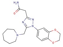 2-[5-(azepan-1-ylmethyl)-1-(2,3-dihydro-1,4-benzodioxin-6-yl)-1H-1,2,4-triazol-3-yl]acetamide