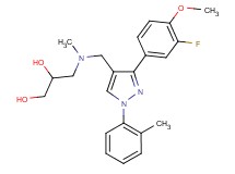 3-[{[3-(3-fluoro-4-methoxyphenyl)-1-(2-methylphenyl)-1H-pyrazol-4-yl]methyl}(methyl)amino]-1,2-propanediol