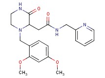 2-[1-(2,4-dimethoxybenzyl)-3-oxo-2-piperazinyl]-N-(2-pyridinylmethyl)acetamide
