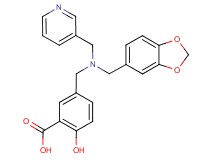 5-{[(1,3-benzodioxol-5-ylmethyl)(pyridin-3-ylmethyl)amino]methyl}-2-hydroxybenzoic acid