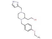 2-[1-(4-ethoxybenzyl)-4-(1H-pyrazol-3-ylmethyl)-2-piperazinyl]ethanol