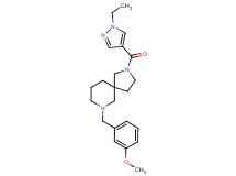 2-[(1-ethyl-1H-pyrazol-4-yl)carbonyl]-7-(3-methoxybenzyl)-2,7-diazaspiro[4.5]decane