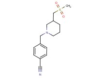 4-({3-[(methylsulfonyl)methyl]piperidin-1-yl}methyl)benzonitrile