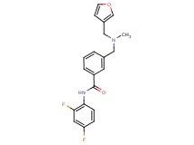 N-(2,4-difluorophenyl)-3-{[(3-furylmethyl)(methyl)amino]methyl}benzamide