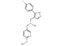 1-[5-(4-fluorophenyl)-1H-pyrazol-4-yl]-N-[(6-methoxypyridin-3-yl)methyl]-N-methylmethanamine