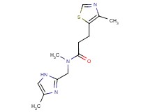 N-methyl-N-[(4-methyl-1H-imidazol-2-yl)methyl]-3-(4-methyl-1,3-thiazol-5-yl)propanamide trifluoroacetate