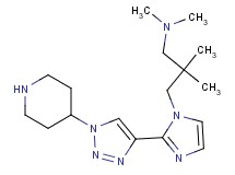 N,N,2,2-tetramethyl-3-{2-[1-(4-piperidinyl)-1H-1,2,3-triazol-4-yl]-1H-imidazol-1-yl}-1-propanamine dihydrochloride