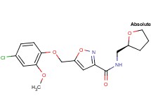 5-[(4-chloro-2-methoxyphenoxy)methyl]-N-[(2S)-tetrahydrofuran-2-ylmethyl]isoxazole-3-carboxamide
