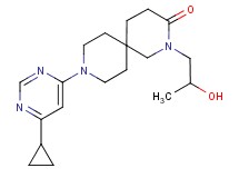 9-(6-cyclopropylpyrimidin-4-yl)-2-(2-hydroxypropyl)-2,9-diazaspiro[5.5]undecan-3-one