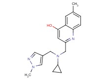 2-({cyclopropyl[(1-methyl-1H-pyrazol-4-yl)methyl]amino}methyl)-6-methylquinolin-4-ol