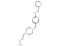 5-{[4-(2-methoxyethyl)piperazin-1-yl]methyl}-N-(tetrahydrofuran-2-ylmethyl)pyrimidin-2-amine